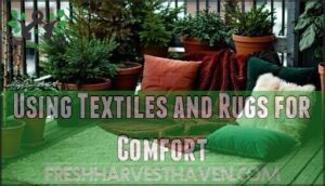 using textiles and rugs for comfort