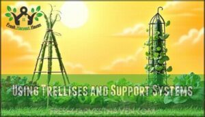 using trellises and support systems