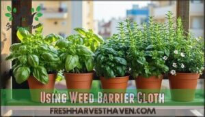 using weed barrier cloth