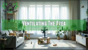 ventilating the area