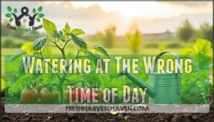watering at the wrong time of day