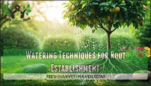 watering techniques for root establishment