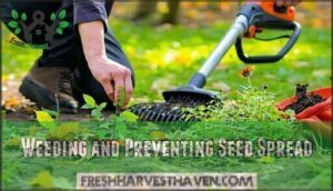 weeding and preventing seed spread