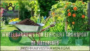 wheelbarrows for efficient transport of materials