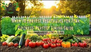 when to harvest vegetables for peak ripeness