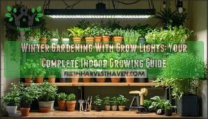 winter gardening with grow lights