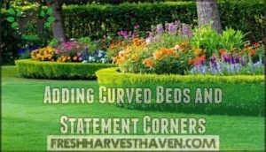 adding curved beds and statement corners