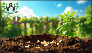 adding nutrients to the planting hole