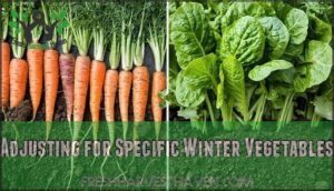 adjusting for specific winter vegetables