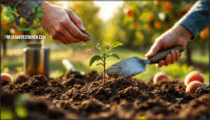 amending soil for healthier peach trees