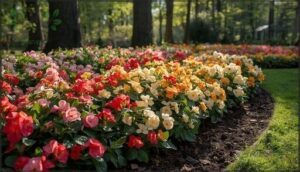 begonias: border-friendly color