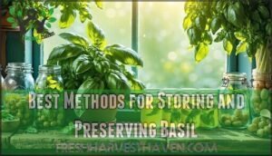 best methods for storing and preserving basil
