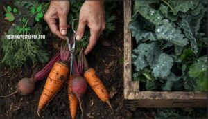 best practices for harvesting root and leafy crops