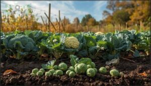 brassicas (broccoli, cauliflower, cabbage, brussels sprouts, kohlrabi)