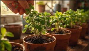 caring for rooted oregano cuttings