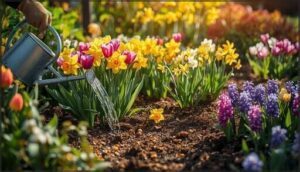 caring for spring flower gardens
