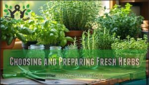 choosing and preparing fresh herbs