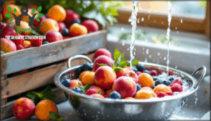 cleaning and storing harvested fruits