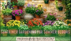 container gardening for summer blooms
