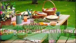 cooking and grilling healthy proteins