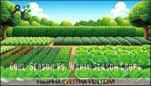 cool-season vs. warm-season crops
