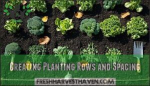 creating planting rows and spacing