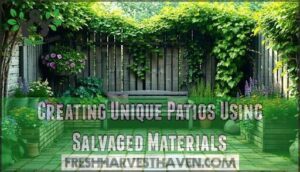 creating unique patios using salvaged materials