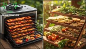 dehydrating fruits, vegetables, and herbs