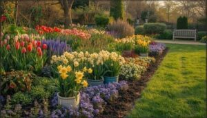 designing colorful flower beds and containers