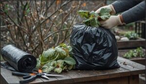 disposing of diseased material