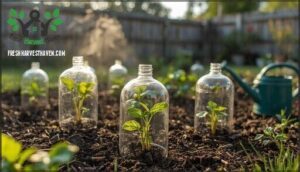 diy cloches for individual plants