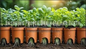 ensuring proper drainage and depth