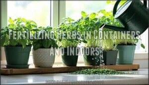 fertilizing herbs in containers and indoors