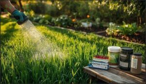 fertilizing lawns and garden beds
