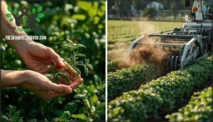 hand-harvesting vs. mechanical methods