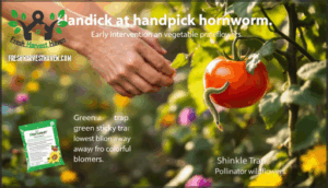 hand picking and bug traps