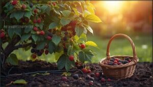 harvesting and storing blackberries