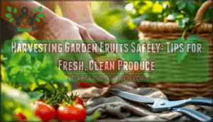 harvesting garden fruits safely