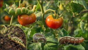 identifying cutworms, hornworms, aphids, and spider mites