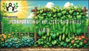 incorporating trellises and shade cloth incorporating trellises and shade cloth