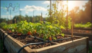 installing irrigation and supports installing irrigation and supports