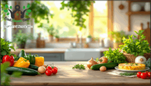 key ingredients for vegetable frittata