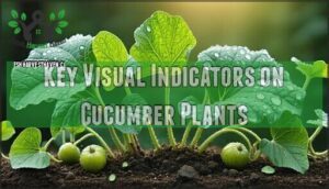 key visual indicators on cucumber plants