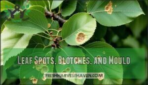 leaf spots, blotches, and mould