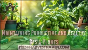 maintaining productive and healthy basil plants