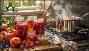 making jams, jellies, and preserves
