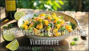 mango avocado salad with lemon vinaigrette