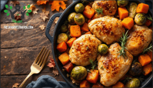 maple-roasted vegetables with chicken or pork
