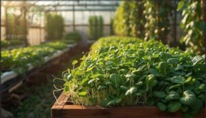microgreens and fast-maturing greens