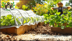 physical barriers and garden deterrents